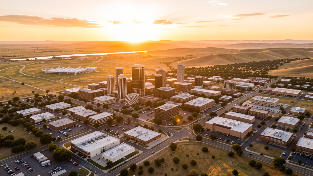 Aerial view of Abilene, TX showing the local landscape and terrain relevant to drone survey operations