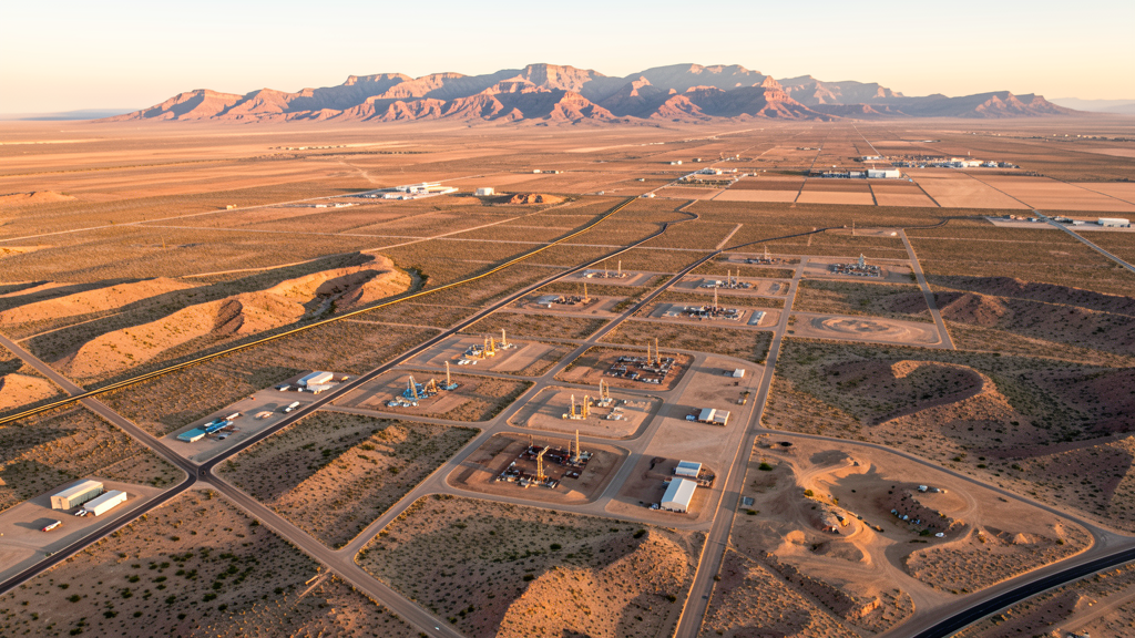 Aerial view of Carlsbad, NM showing the local landscape and terrain relevant to drone survey operations