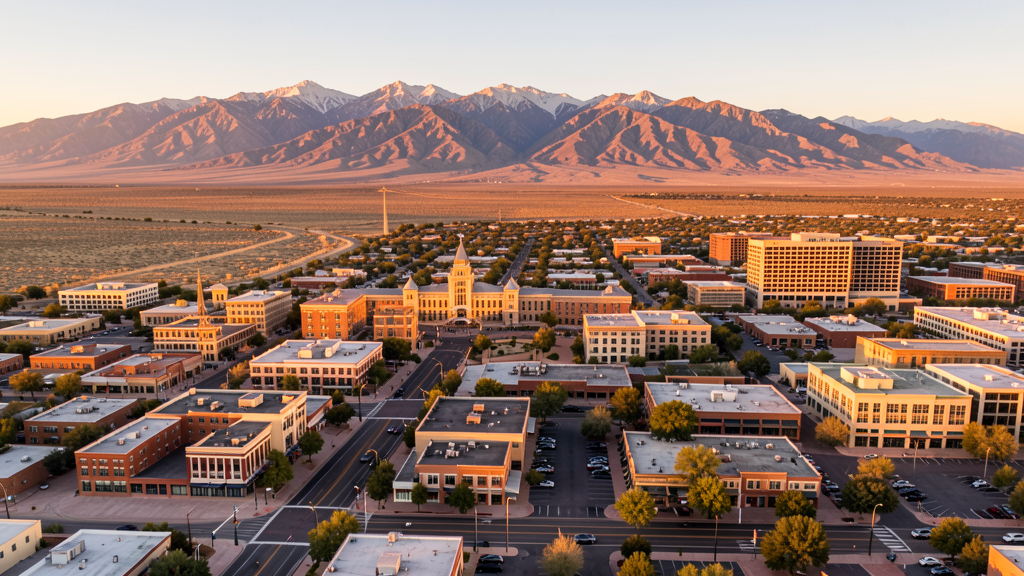 Aerial view of Carson City, NV showing the local landscape and terrain relevant to drone survey operations