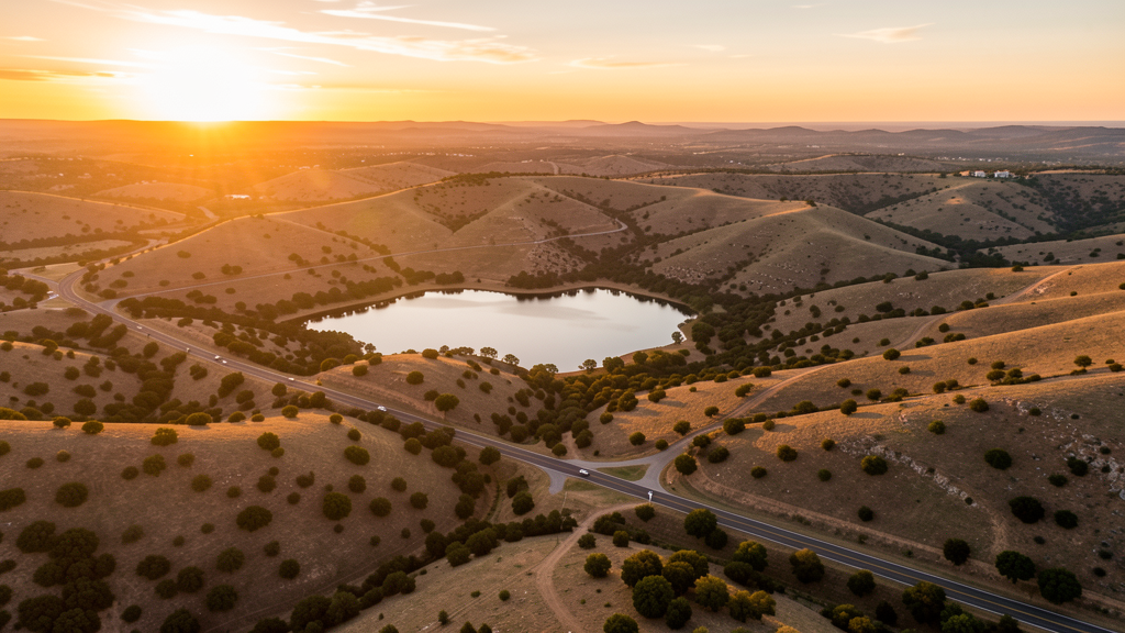 Aerial view of Cedar Hill, TX showing the local landscape and terrain relevant to drone survey operations
