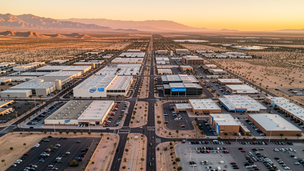Aerial view of Chandler, AZ showing the local landscape and terrain relevant to drone survey operations