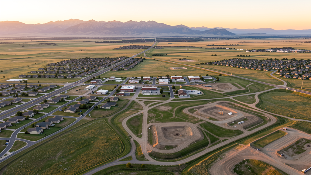 Aerial view of Dacono, CO showing the local landscape and terrain relevant to drone survey operations