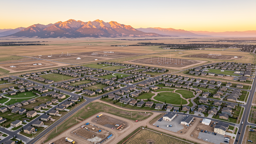 Aerial view of Erie, CO showing the local landscape and terrain relevant to drone survey operations