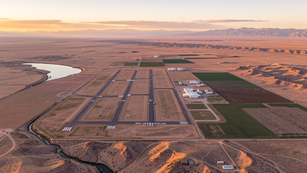 Aerial view of Fallon, NV showing the local landscape and terrain relevant to drone survey operations