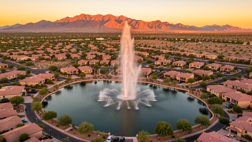 Aerial view of Fountain Hills, AZ showing the local landscape and terrain relevant to drone survey operations