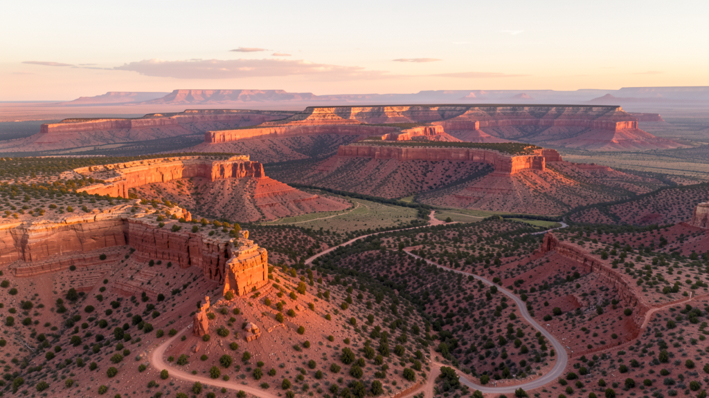 Aerial view of Gallup, NM showing the local landscape and terrain relevant to drone survey operations