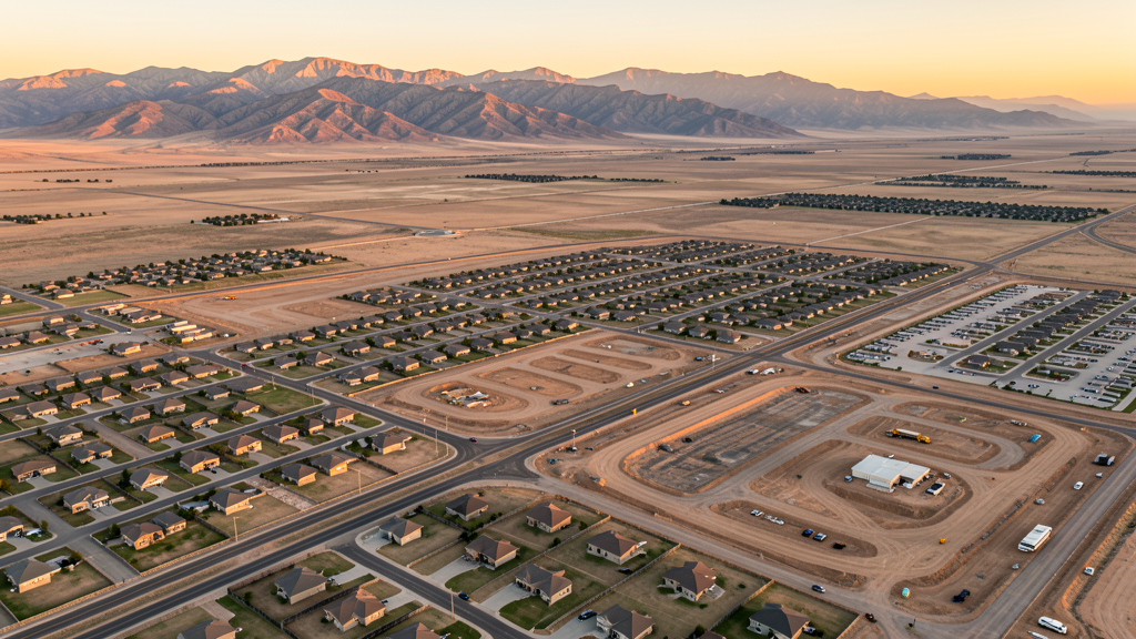 Aerial view of Grantsville, UT showing the local landscape and terrain relevant to drone survey operations