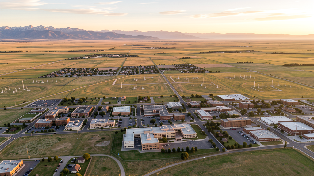 Aerial view of Greeley, CO showing the local landscape and terrain relevant to drone survey operations