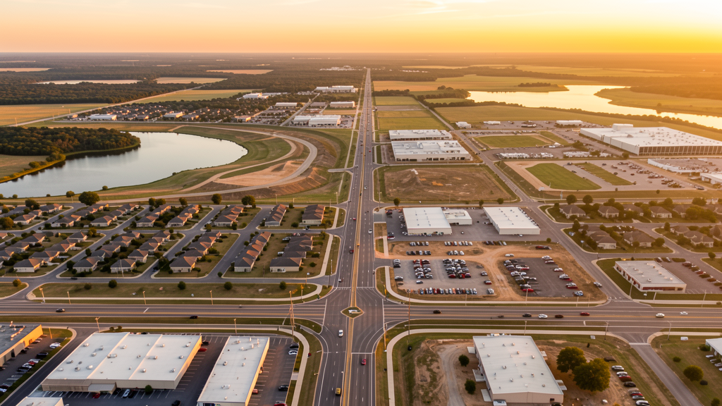 Aerial view of Harker Heights, TX showing the local landscape and terrain relevant to drone survey operations