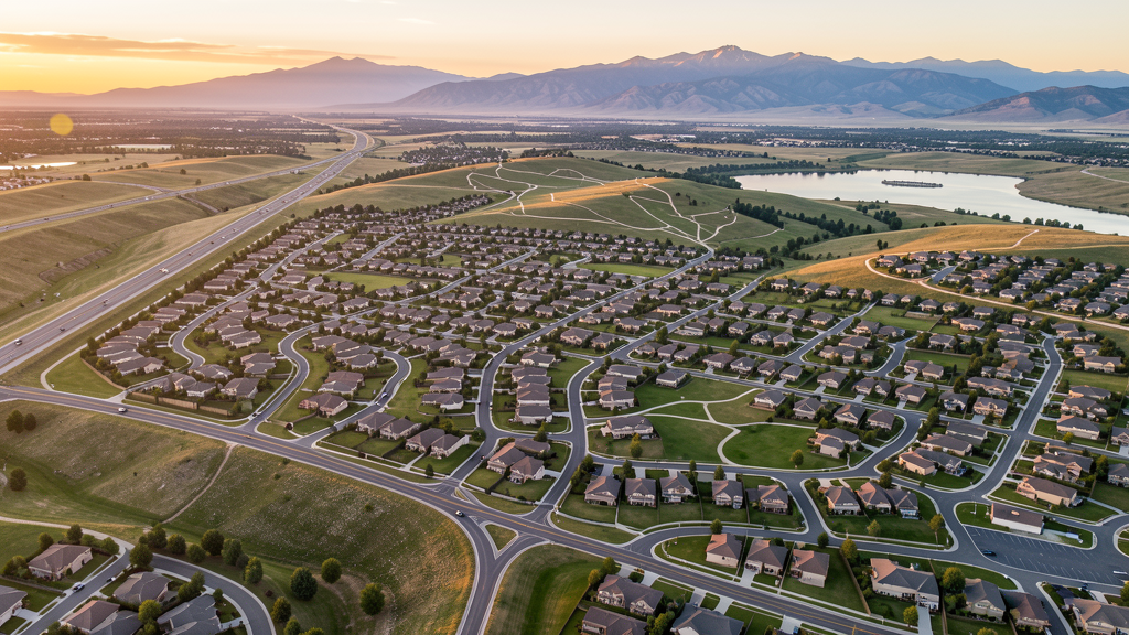 Aerial view of Highlands Ranch, CO showing the local landscape and terrain relevant to drone survey operations