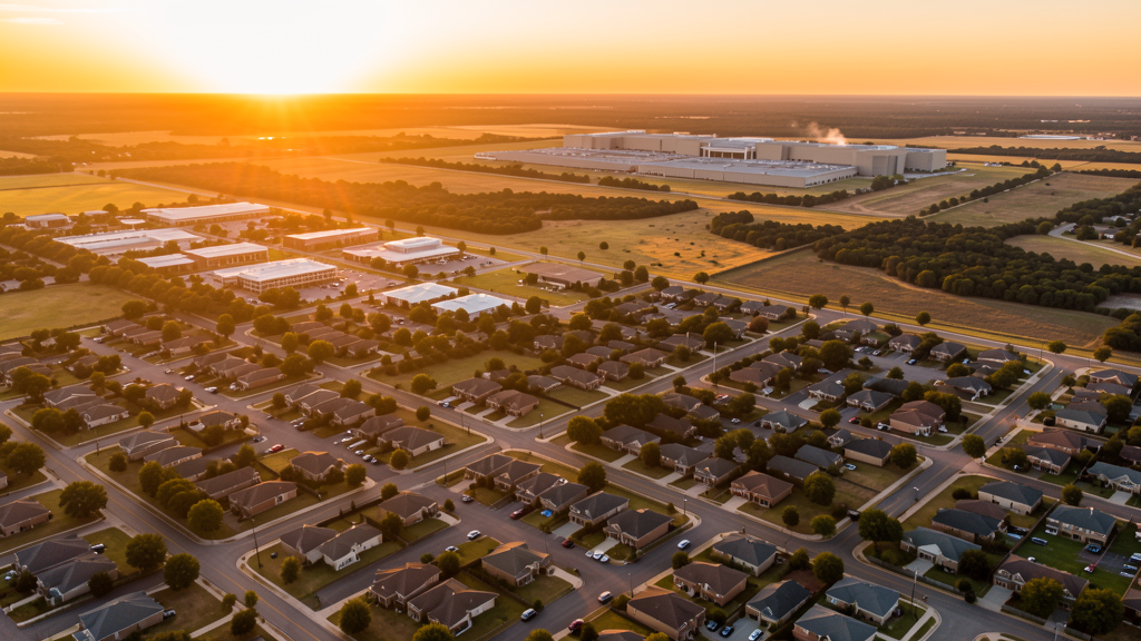 Aerial view of Killeen, TX showing the local landscape and terrain relevant to drone survey operations