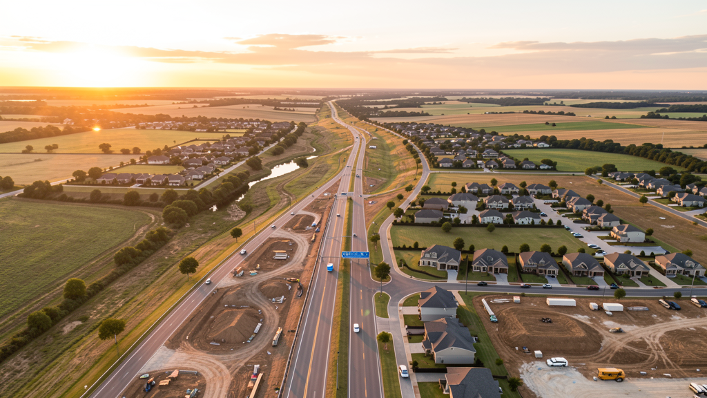 Aerial view of Kyle, TX showing the local landscape and terrain relevant to drone survey operations