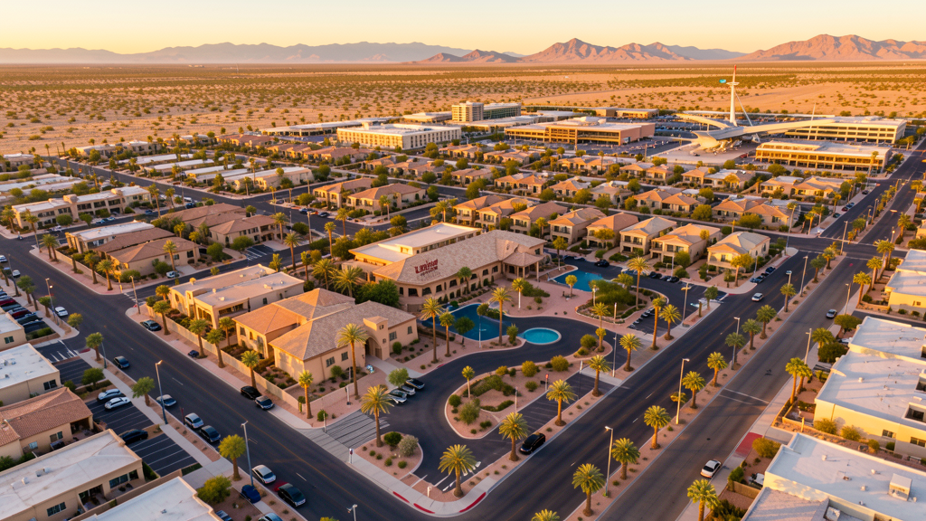 Aerial view of Litchfield Park, AZ showing the local landscape and terrain relevant to drone survey operations