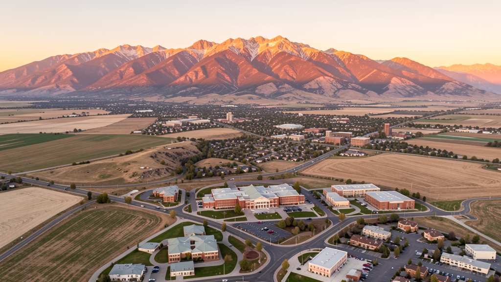 Aerial view of Logan, UT showing the local landscape and terrain relevant to drone survey operations