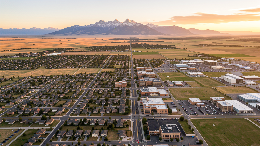 Aerial view of Longmont, CO showing the local landscape and terrain relevant to drone survey operations