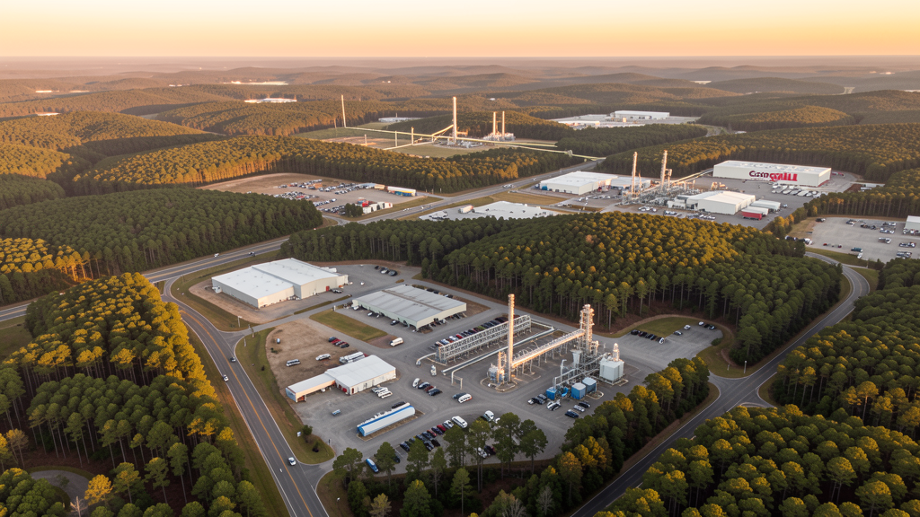 Aerial view of Longview, TX showing the local landscape and terrain relevant to drone survey operations