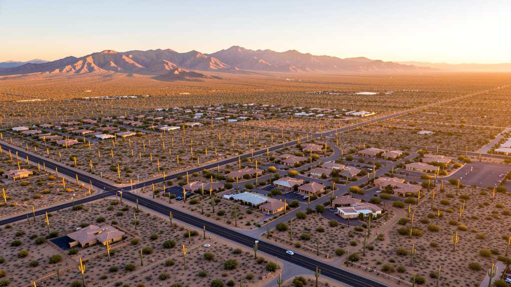 Aerial view of Marana, AZ showing the local landscape and terrain relevant to drone survey operations