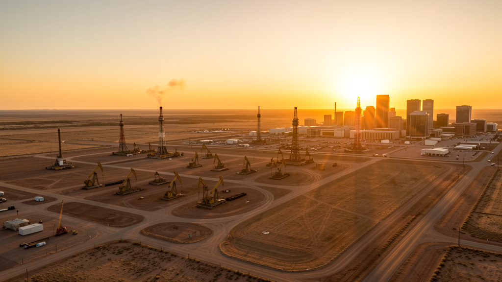 Aerial view of Midland, TX showing the local landscape and terrain relevant to drone survey operations