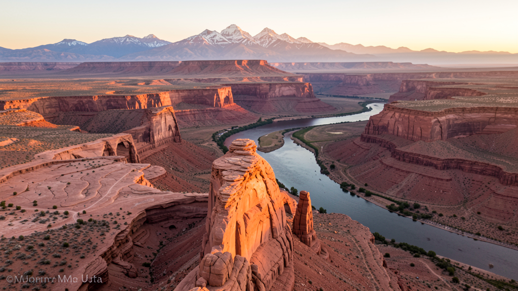 Aerial view of Moab, UT showing the local landscape and terrain relevant to drone survey operations