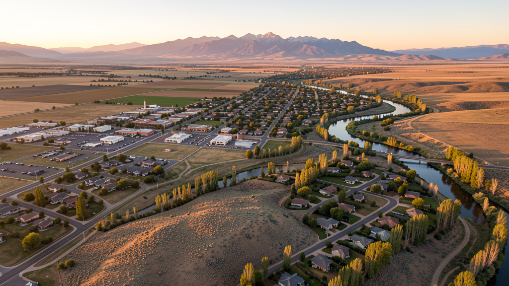 Aerial view of Montrose, CO showing the local landscape and terrain relevant to drone survey operations
