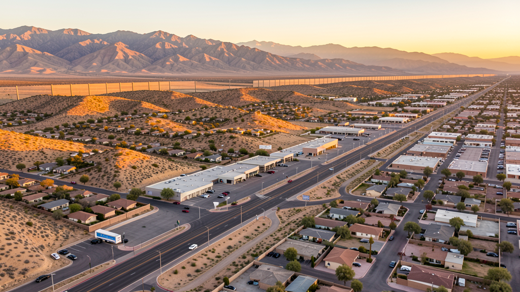 Aerial view of Nogales, AZ showing the local landscape and terrain relevant to drone survey operations