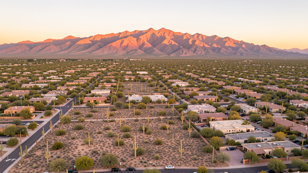 Aerial view of Oro Valley, AZ showing the local landscape and terrain relevant to drone survey operations