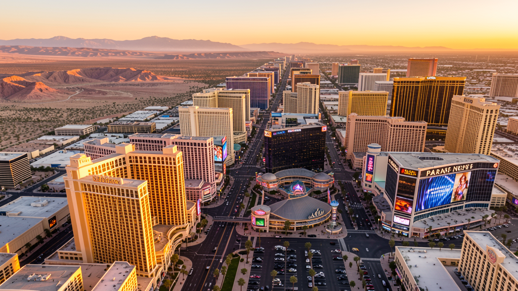 Aerial view of Paradise, NV showing the local landscape and terrain relevant to drone survey operations