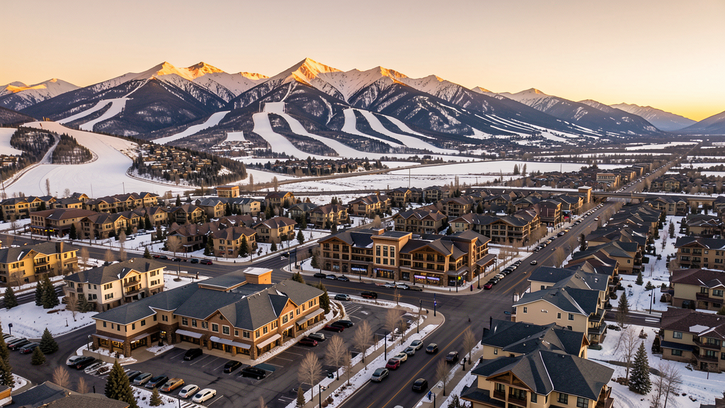 Aerial view of Park City, UT showing the local landscape and terrain relevant to drone survey operations