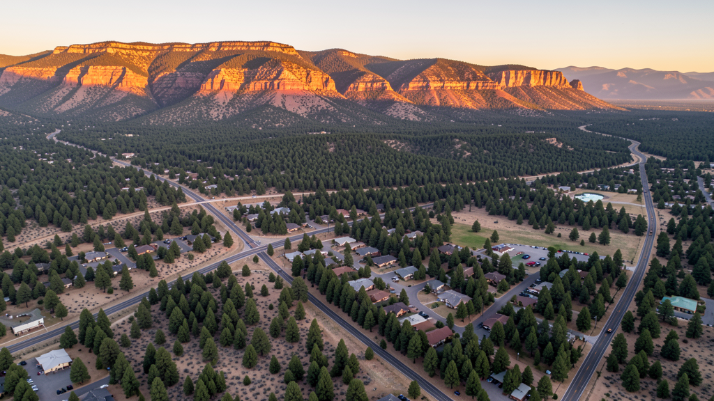 Aerial view of Payson, AZ showing the local landscape and terrain relevant to drone survey operations