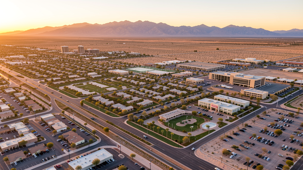 Aerial view of Peoria, AZ showing the local landscape and terrain relevant to drone survey operations