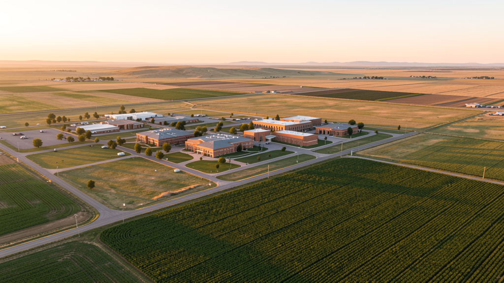 Aerial view of Portales, NM showing the local landscape and terrain relevant to drone survey operations