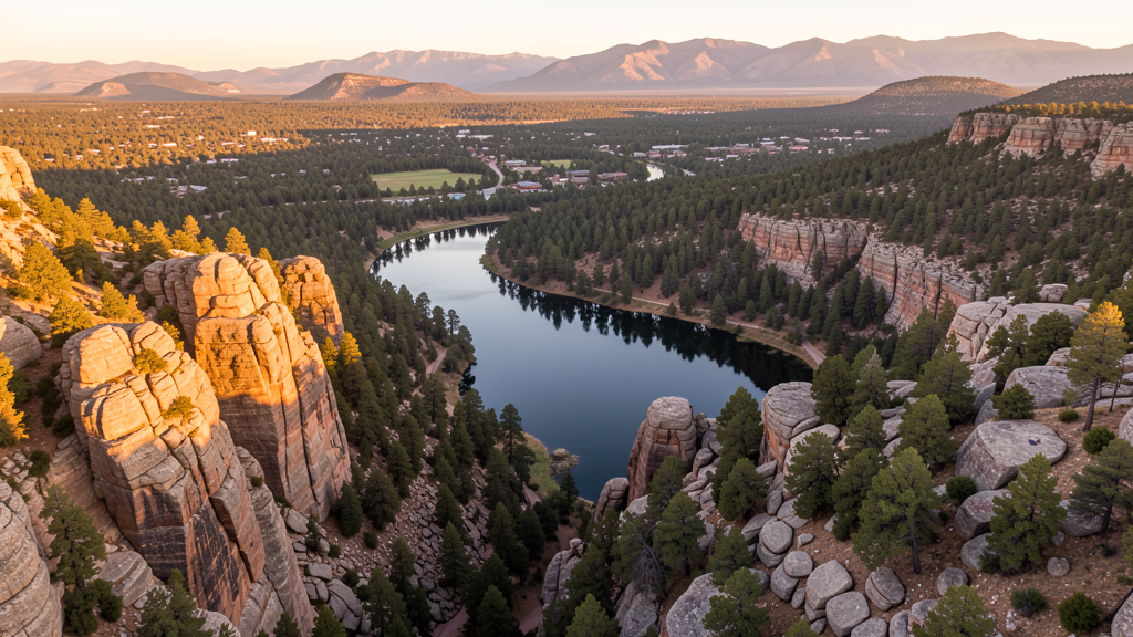Aerial view of Prescott, AZ showing the local landscape and terrain relevant to drone survey operations