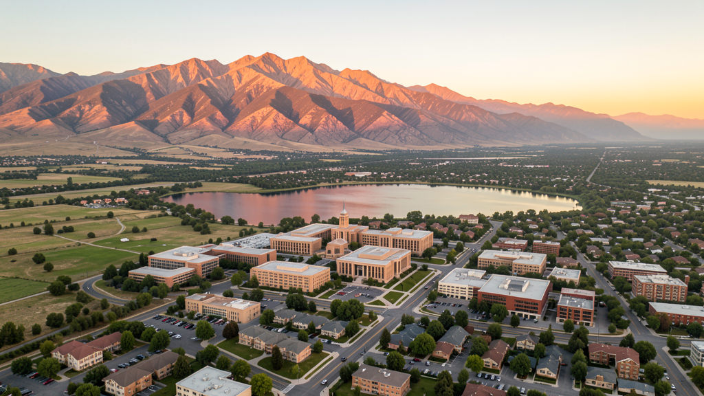 Aerial view of Provo, UT showing the local landscape and terrain relevant to drone survey operations
