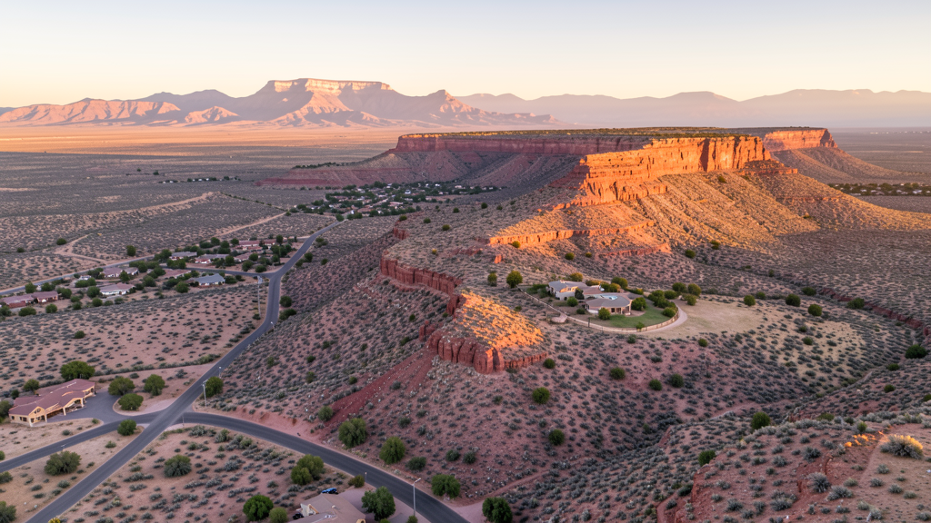 Aerial view of Rio Rancho, NM showing the local landscape and terrain relevant to drone survey operations