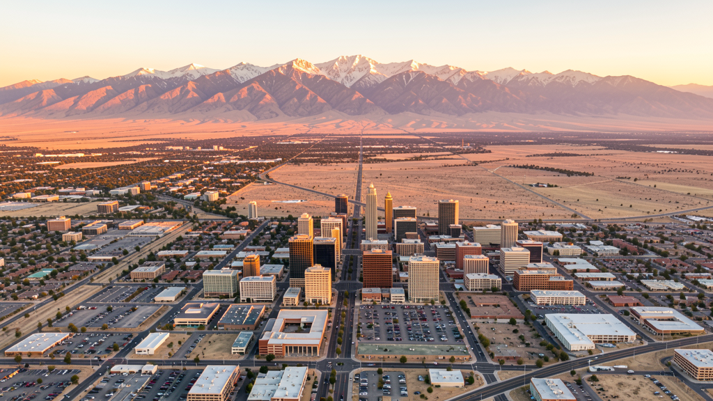 Aerial view of Salt Lake City, UT showing the local landscape and terrain relevant to drone survey operations