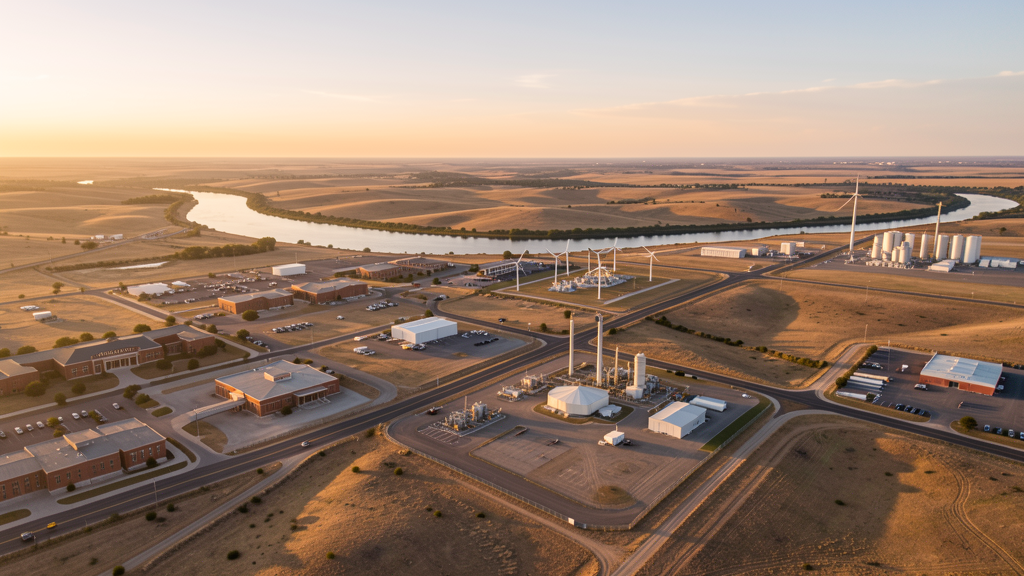 Aerial view of San Angelo, TX showing the local landscape and terrain relevant to drone survey operations