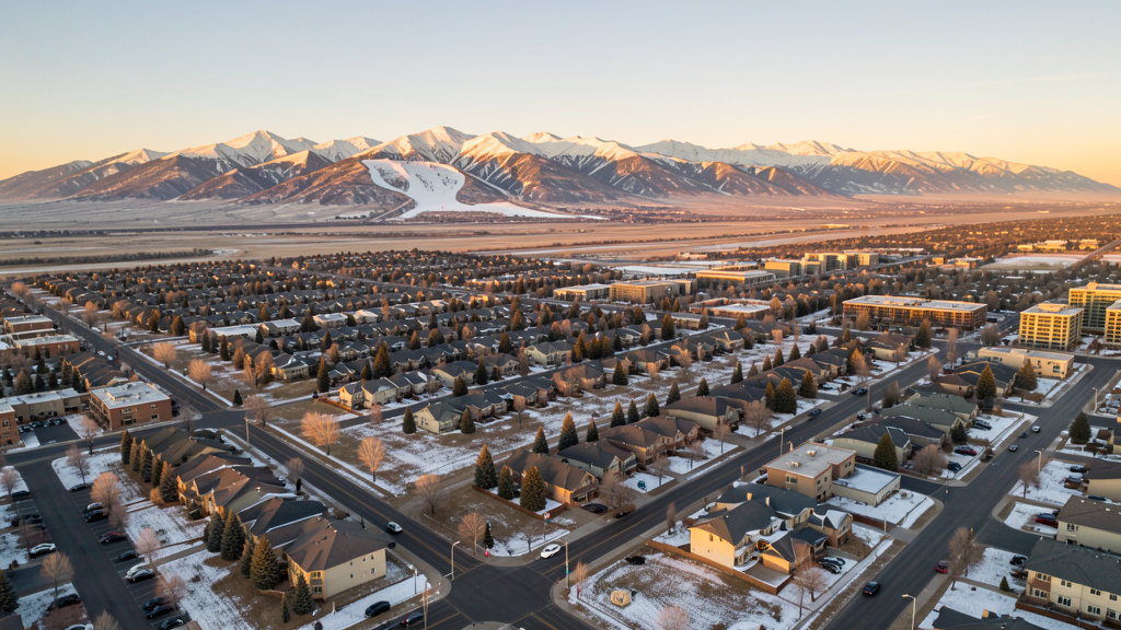 Aerial view of Sandy, UT showing the local landscape and terrain relevant to drone survey operations