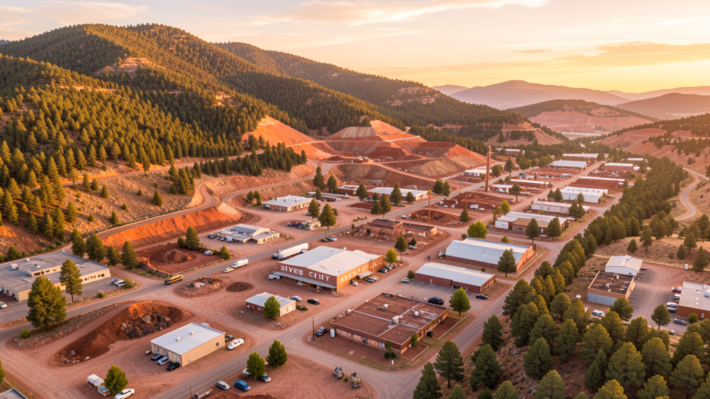 Aerial view of Silver City, NM showing the local landscape and terrain relevant to drone survey operations