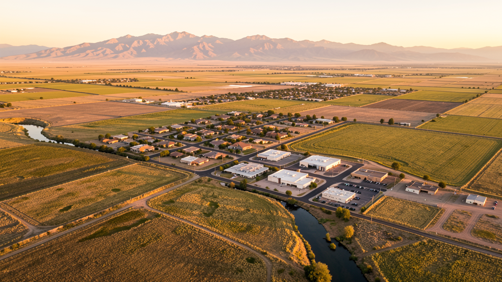Aerial view of Snowflake, AZ showing the local landscape and terrain relevant to drone survey operations