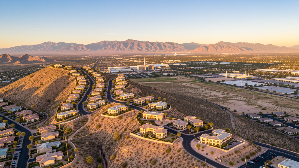 Aerial view of Sunrise Manor, NV showing the local landscape and terrain relevant to drone survey operations