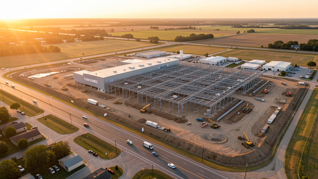 Aerial view of Taylor, TX showing the local landscape and terrain relevant to drone survey operations