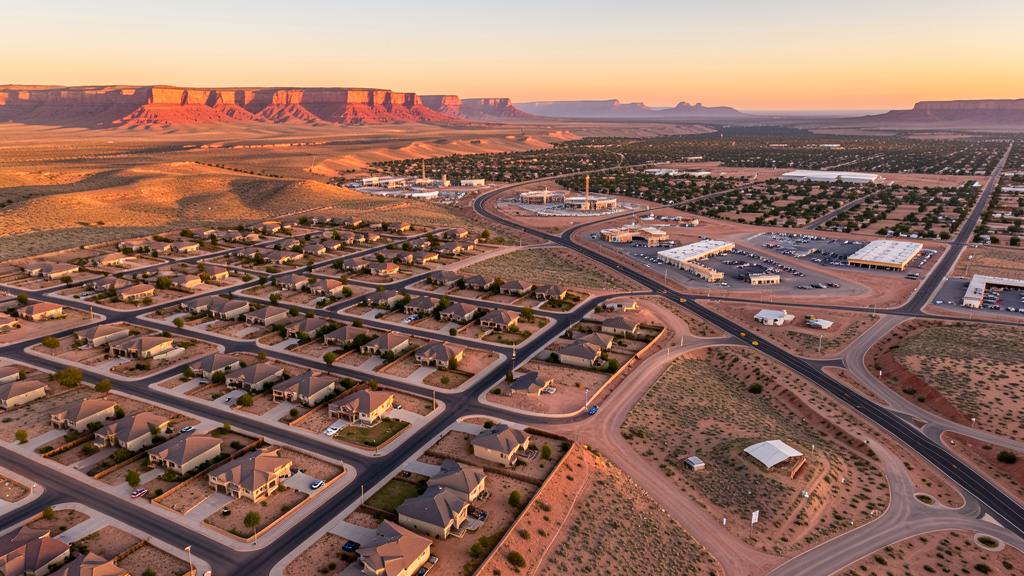 Aerial view of Washington, UT showing the local landscape and terrain relevant to drone survey operations