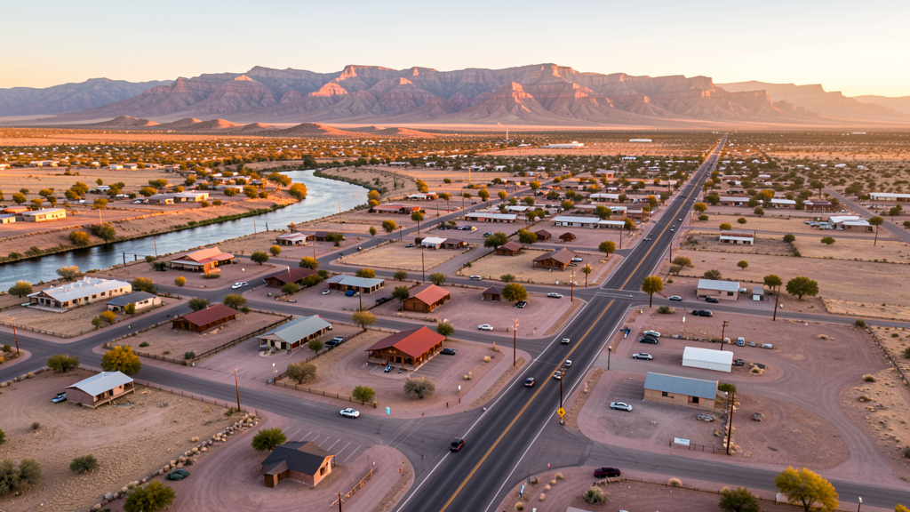 Aerial view of Wickenburg, AZ showing the local landscape and terrain relevant to drone survey operations