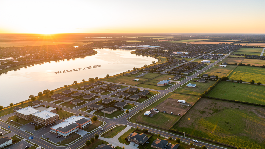 Aerial view of Wylie, TX showing the local landscape and terrain relevant to drone survey operations