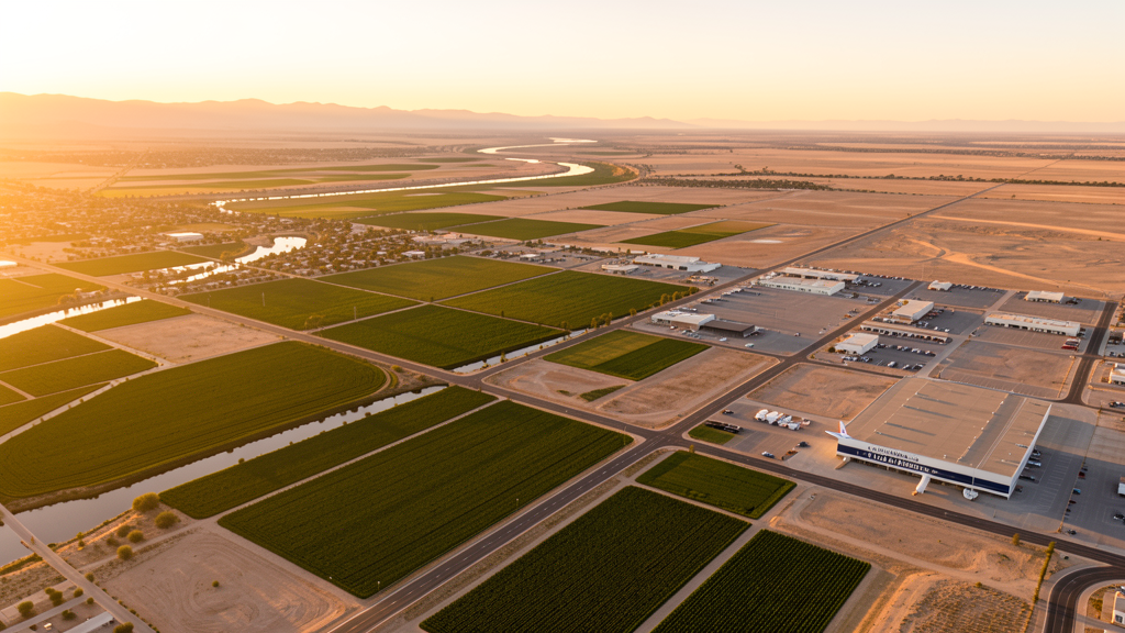 Aerial view of Yuma, AZ showing the local landscape and terrain relevant to drone survey operations